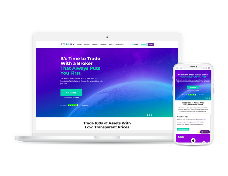 The New Fresh, Vibrant, and Colourful Axiory.com Is Live
